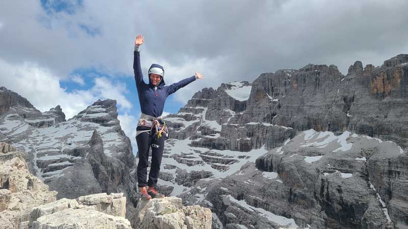 Viaggio Dolomiti Trentino Pinzolo Campiglio arrampicata vie normali travel dolomites climbing experience