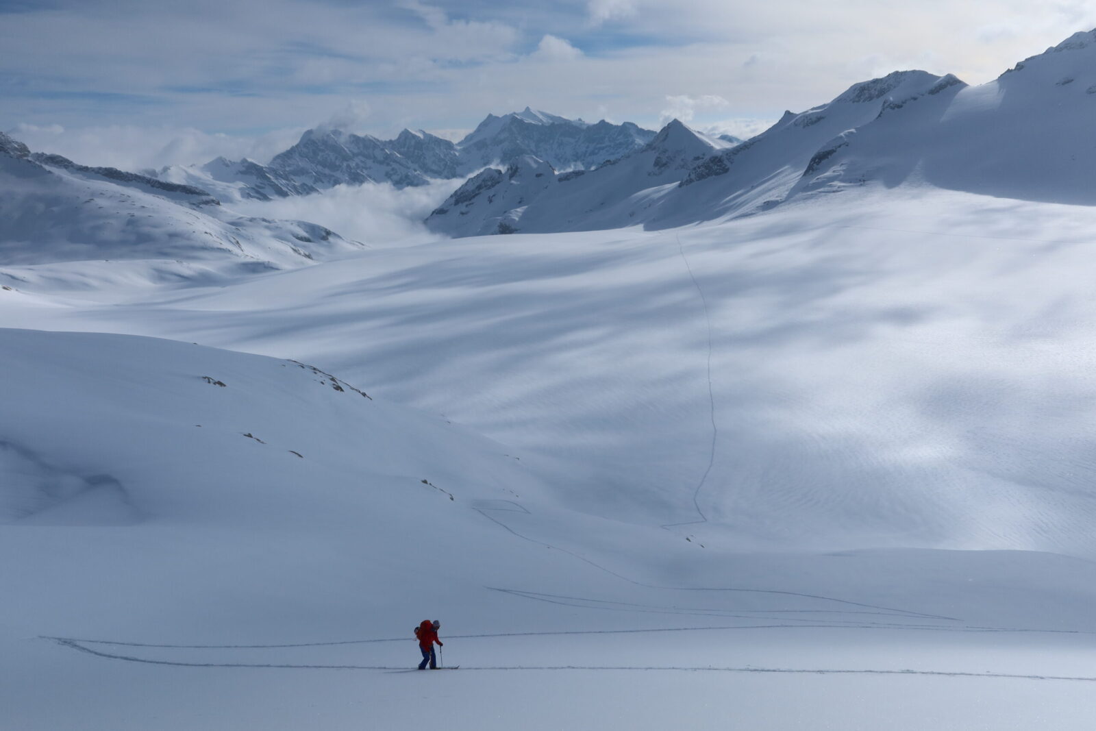 Viaggio Pinzolo Campiglio Dolomiti Adamello glacier ghiacciaio sci alpinismo ski tour travel dolomites ski experience